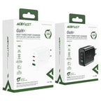 Acefast Greitas GaN įkroviklis (2xUSB-C / USB-A) PPS / PD / QC4+ 65W, juodas (A41)