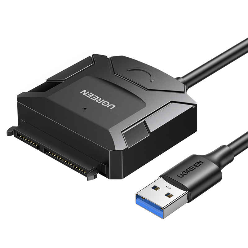 Ugreen 2.5'' / 3.5'' kietojo disko adapterio kabelis (USB-A 3.0 - SATA) juodas (CR108) -- Hard Drive Adapters