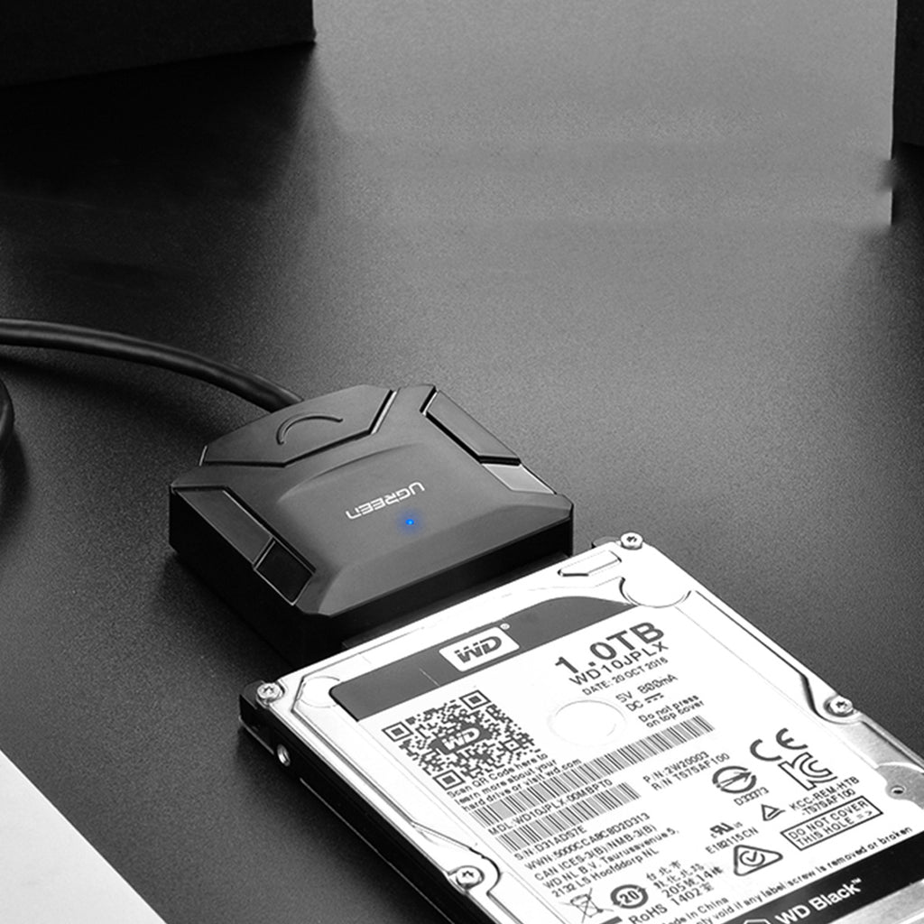 Ugreen 2.5'' / 3.5'' kietojo disko adapterio kabelis (USB-A 3.0 - SATA) juodas (CR108) -- Hard Drive Adapters