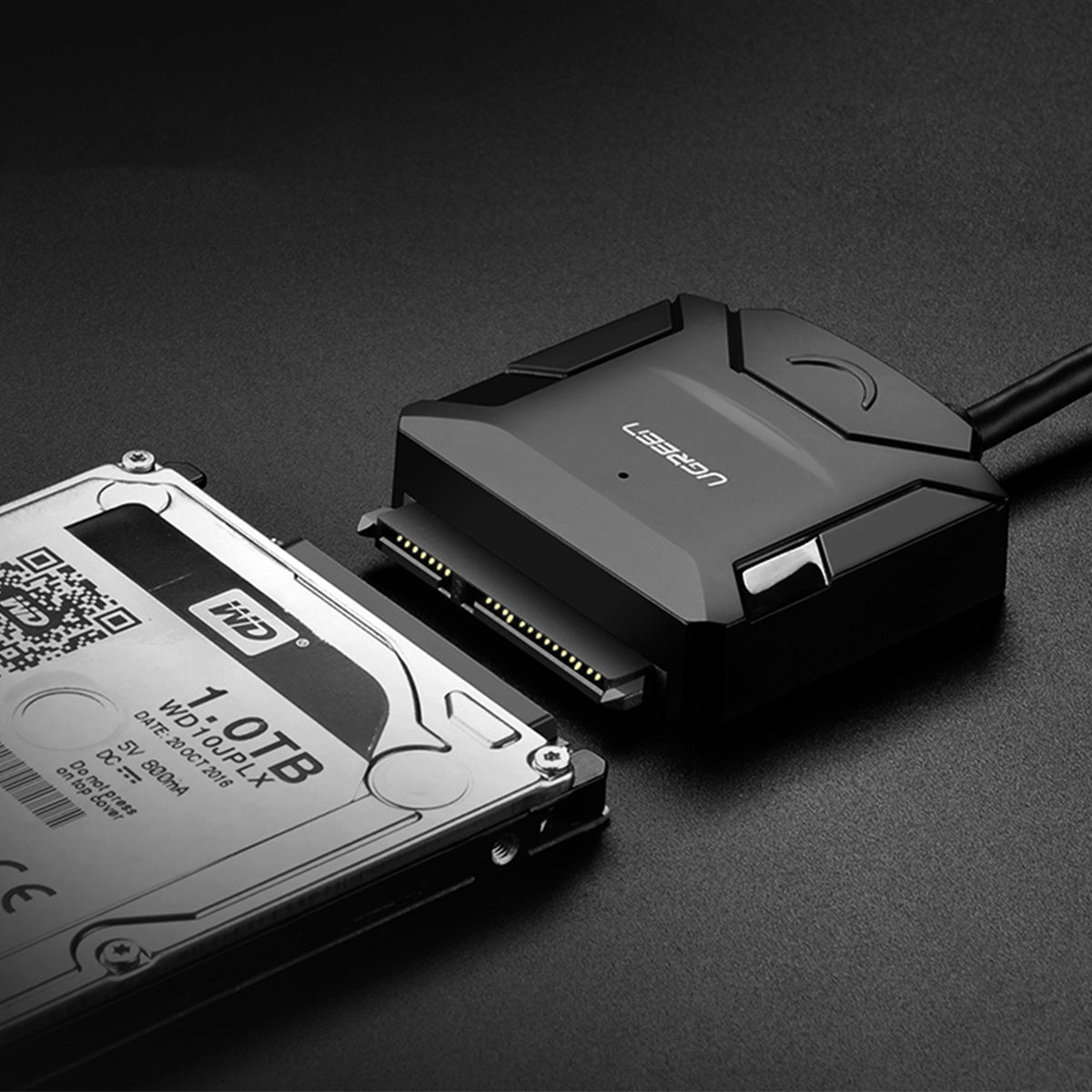 Ugreen 2.5'' / 3.5'' kietojo disko adapterio kabelis (USB-A 3.0 - SATA) juodas (CR108) -- Hard Drive Adapters