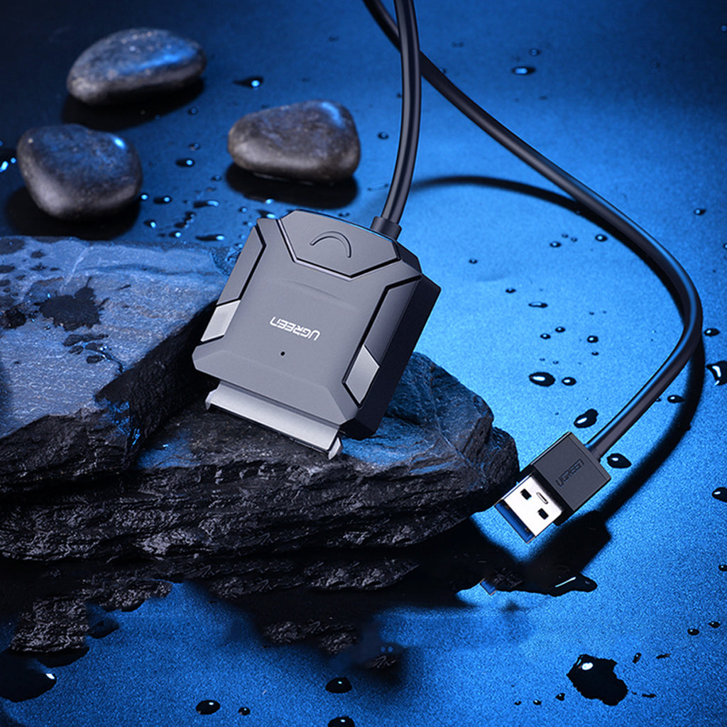 Ugreen 2.5'' / 3.5'' kietojo disko adapterio kabelis (USB-A 3.0 - SATA) juodas (CR108) -- Hard Drive Adapters