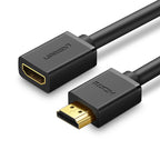 Ugreen HD107 10141 HDMI (vyriškas) - HDMI (moteriškas) 4K kabelis 1m - juodas -- Video Cables