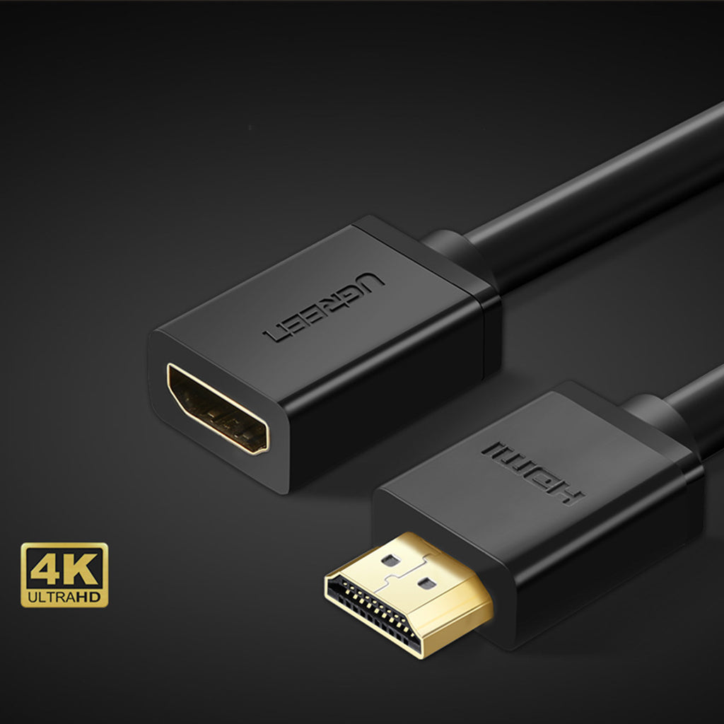 Ugreen HD107 10141 HDMI (vyriškas) - HDMI (moteriškas) 4K kabelis 1m - juodas -- Video Cables