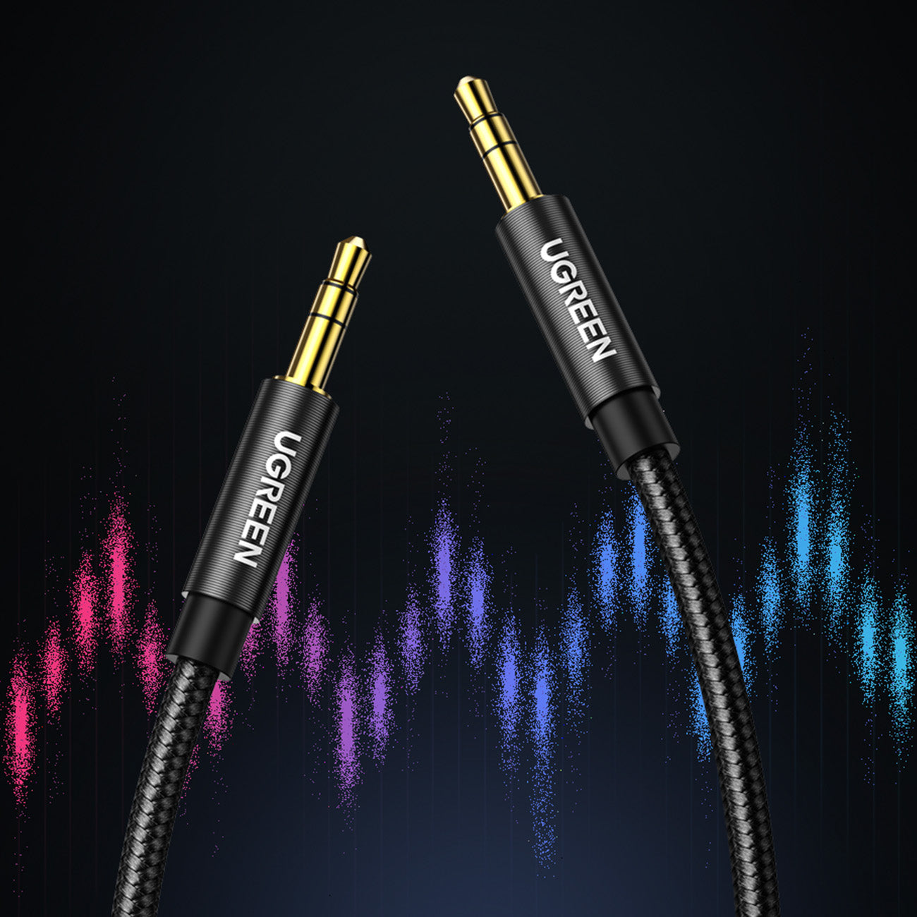 Ugreen AUX garso kabelis tiesus minijack 3.5 mm 1m mėlynas (AV112) -- Audio Cables