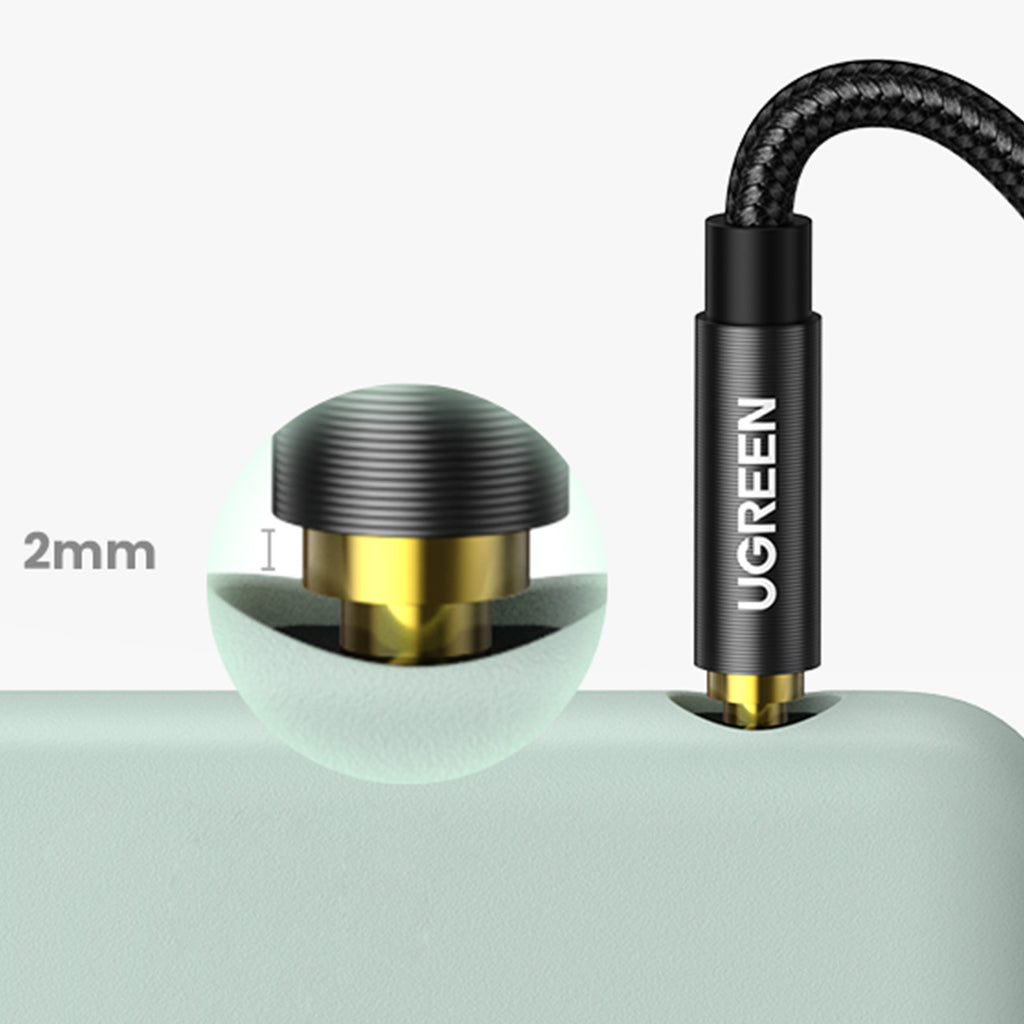 Ugreen AUX garso kabelis tiesus minijack 3.5 mm 1m mėlynas (AV112) -- Audio Cables
