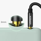 Ugreen AUX garso kabelis tiesus minijack 3.5 mm 1m mėlynas (AV112) -- Audio Cables