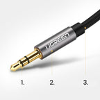 Ugreen AV119 10733 garso kabelis mini jack 3.5mm / mini jack 3.5mm 1m – juodas -- Audio Cables