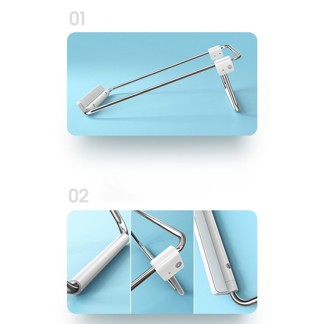 Ugreen reguliuojamas nešiojamojo kompiuterio stovas sidabrinis (LP230) -- Laptop Stands