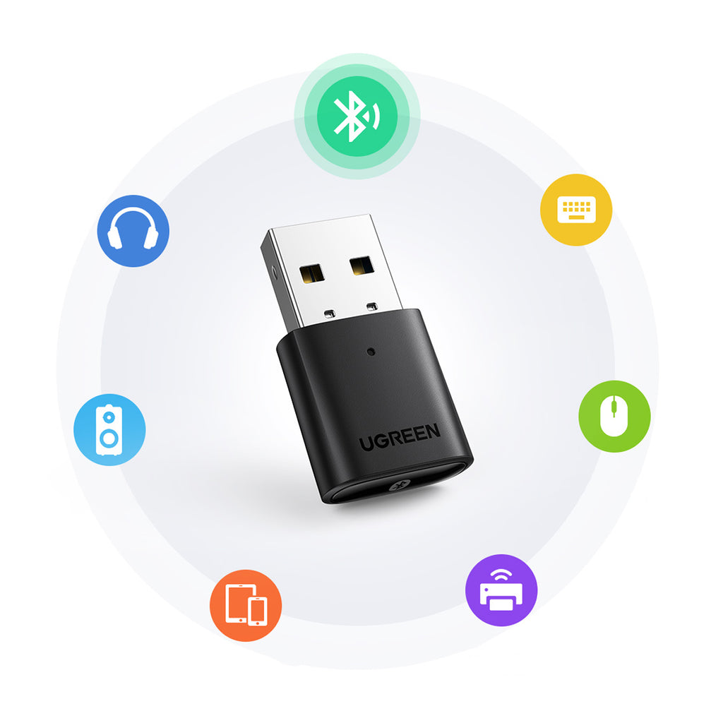 Ugreen Bluetooth 5.0 USB-A adapteris juodas (CM390) -- Other phone accessories