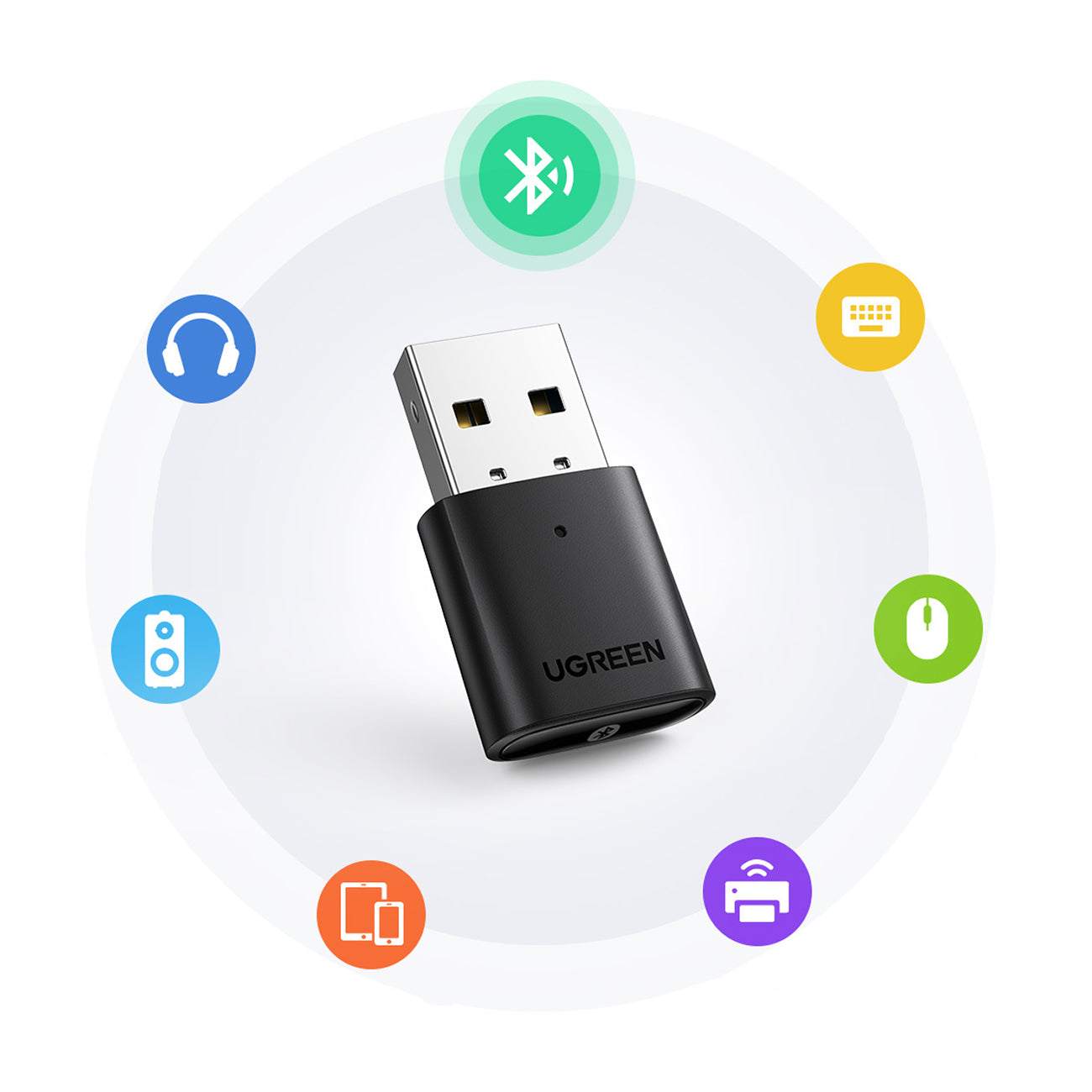 Ugreen Bluetooth 5.0 USB-A adapteris juodas (CM390) -- Other phone accessories