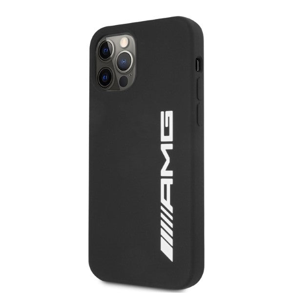Mercedes-AMG silikoninis dėklas iPhone 12 Pro Max – juodas -- iPhone 12 Pro Max