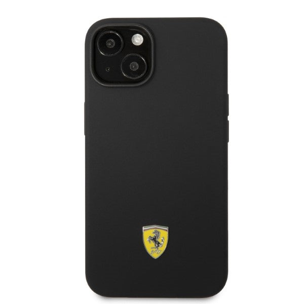 Ferrari MagSafe silikoninis dėklas iPhone 14 Plus – juodas