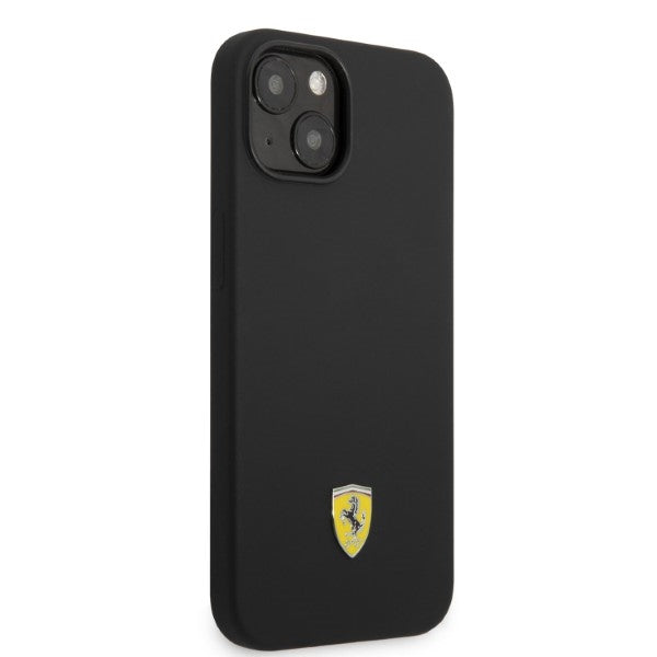 Ferrari MagSafe silikoninis dėklas iPhone 14 Plus – juodas