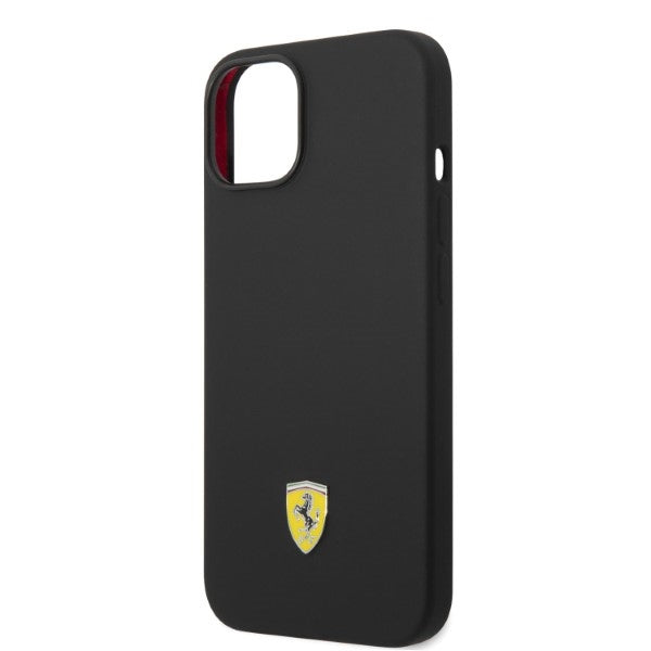 Ferrari MagSafe silikoninis dėklas iPhone 14 Plus – juodas