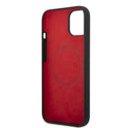 Ferrari MagSafe silikoninis dėklas iPhone 14 Plus – juodas