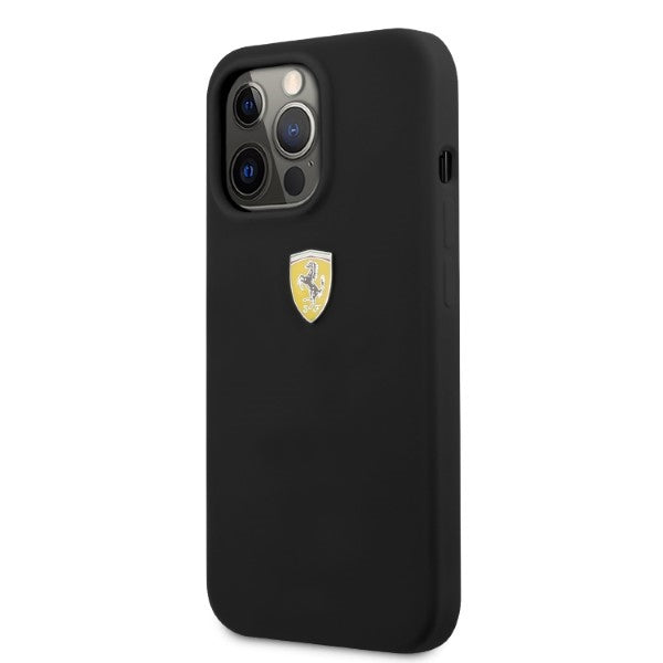 Ferrari MagSafe silikoninis dėklas iPhone 13/13 Pro – juodas