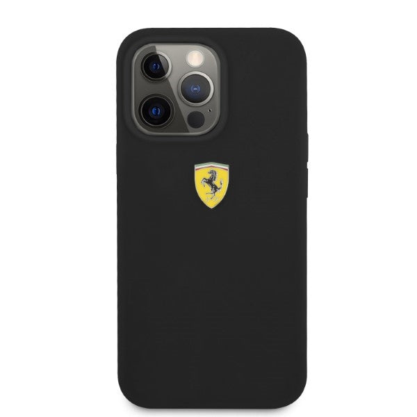Ferrari MagSafe silikoninis dėklas iPhone 13/13 Pro – juodas