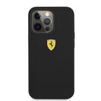 Ferrari MagSafe silikoninis dėklas iPhone 13/13 Pro – juodas
