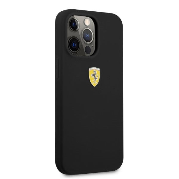 Ferrari MagSafe silikoninis dėklas iPhone 13/13 Pro – juodas