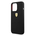 Ferrari MagSafe silikoninis dėklas iPhone 13/13 Pro – juodas