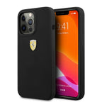 Ferrari MagSafe silikoninis dėklas iPhone 13 Pro Max – juodas