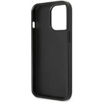 Guess dėklas iPhone 13/13 Pro 6,1 – juodas, su kišenėmis