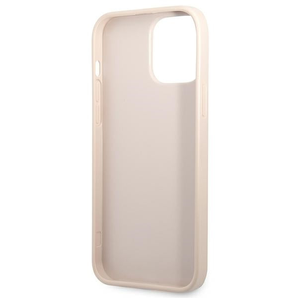 Guess 4G dėklas iPhone 13 Pro / 13 – rožinis, su kortelėmis