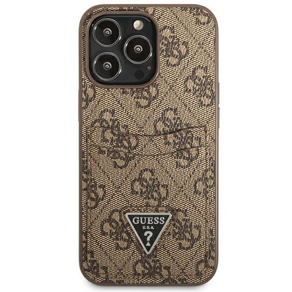 Guess 4G dėklas iPhone 13/13 Pro – rudas