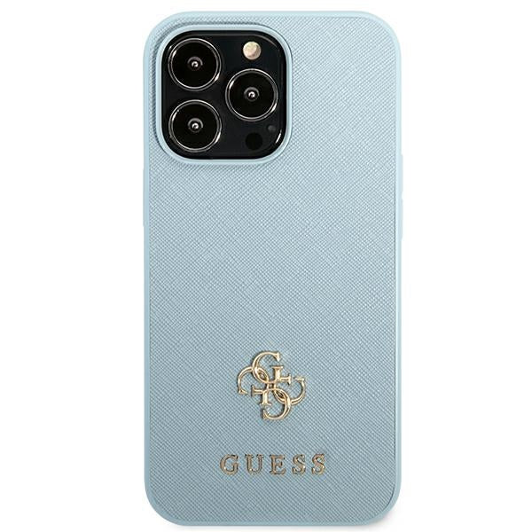 Guess Saffiano 4G dėklas iPhone 13 Pro Max – mėlynas