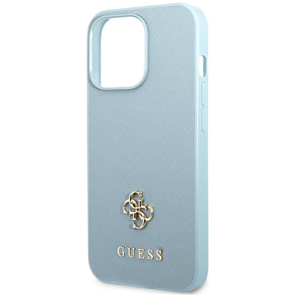 Guess Saffiano 4G dėklas iPhone 13 Pro Max – mėlynas