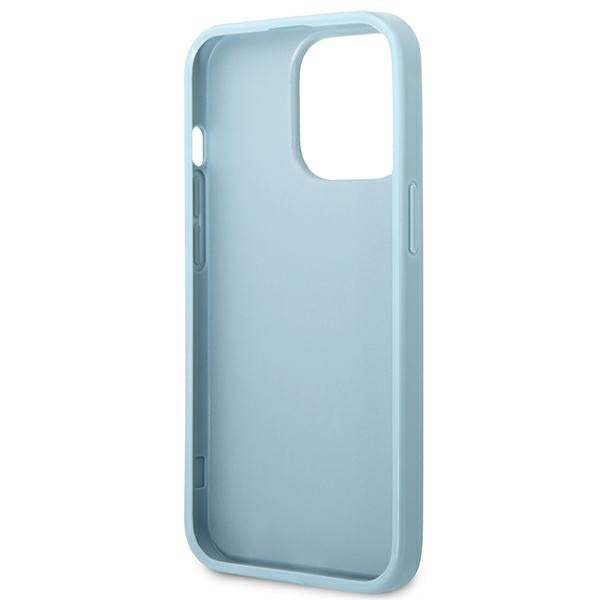 Guess Saffiano 4G dėklas iPhone 13 Pro Max – mėlynas