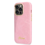 Guess Croco Collection dėklas iPhone 14 Pro – rožinis