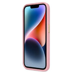Guess Croco Collection dėklas iPhone 14 Pro – rožinis