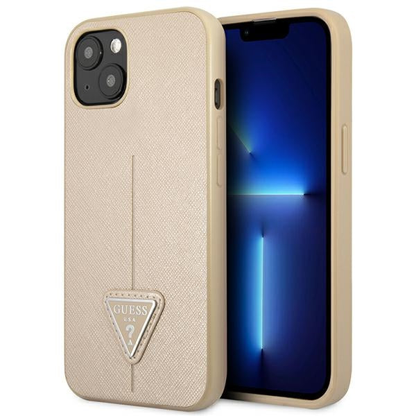 Guess hardcase dėklas iPhone 14 Plus – smėlinis