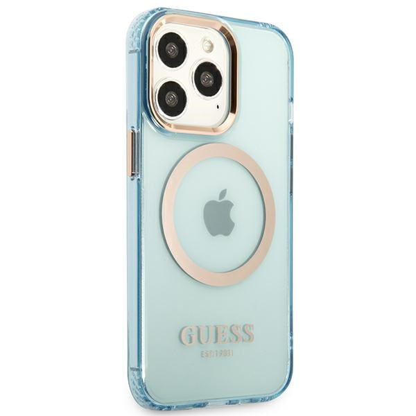 Guess MagSafe dėklas iPhone 13 / 13 Pro – mėlynas