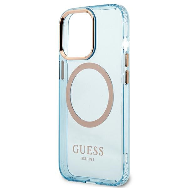 Guess MagSafe dėklas iPhone 13 / 13 Pro – mėlynas