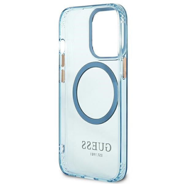 Guess MagSafe dėklas iPhone 13 / 13 Pro – mėlynas