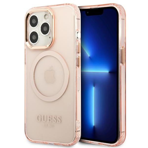 Guess MagSafe dėklas iPhone 13/13 Pro – rožinis