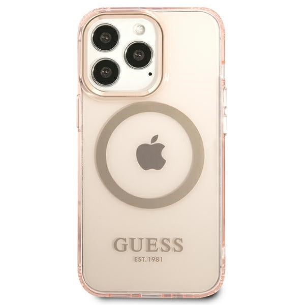 Guess MagSafe dėklas iPhone 13/13 Pro – rožinis