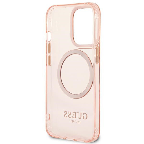 Guess MagSafe dėklas iPhone 13/13 Pro – rožinis