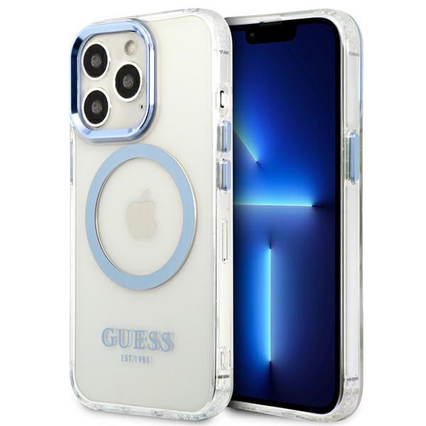 Guess MagSafe dėklas iPhone 13/13 Pro – mėlynas