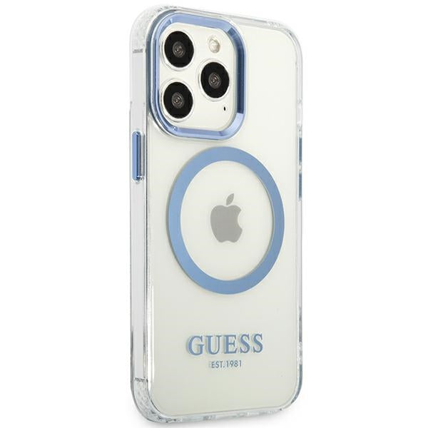 Guess MagSafe dėklas iPhone 13/13 Pro – mėlynas