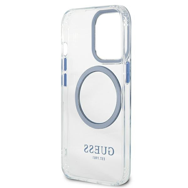 Guess MagSafe dėklas iPhone 13/13 Pro – mėlynas