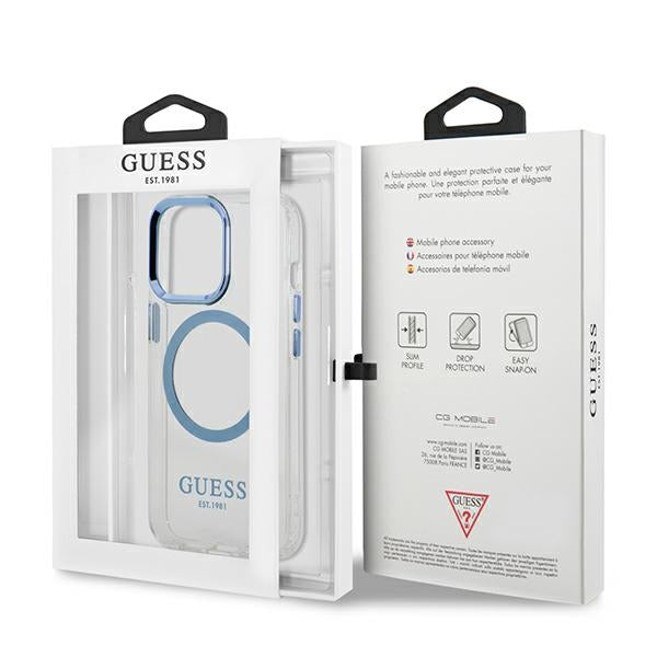 Guess MagSafe dėklas iPhone 13/13 Pro – mėlynas