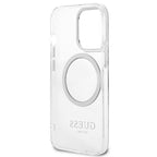 Guess Metal Outline MagSafe dėklas iPhone 13/13 Pro – sidabrinis