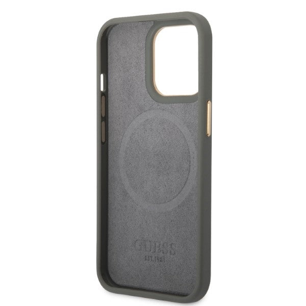 Guess MagSafe dėklas iPhone 13/13 Pro 6,1 – pilkas