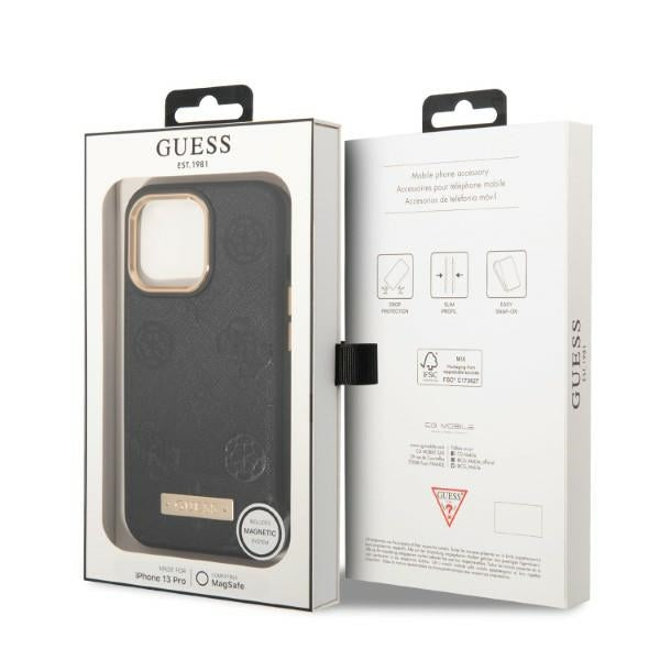 Guess MagSafe dėklas iPhone 13/13 Pro – juodas
