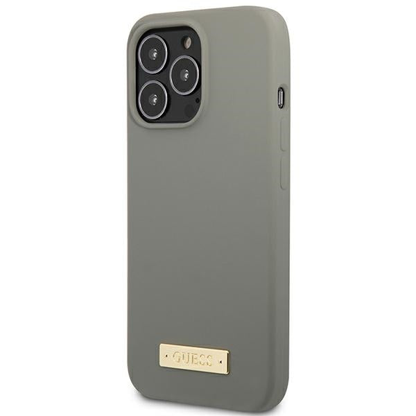 Guess MagSafe silikoninis dėklas iPhone 13/13 Pro – pilkas