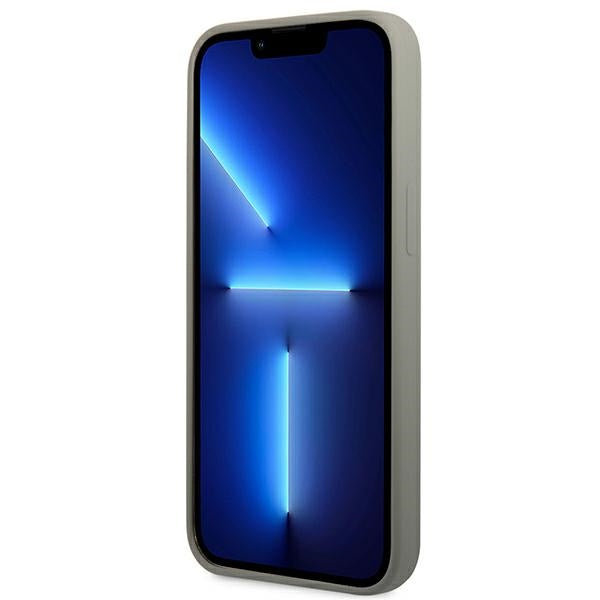 Guess MagSafe silikoninis dėklas iPhone 13/13 Pro – pilkas