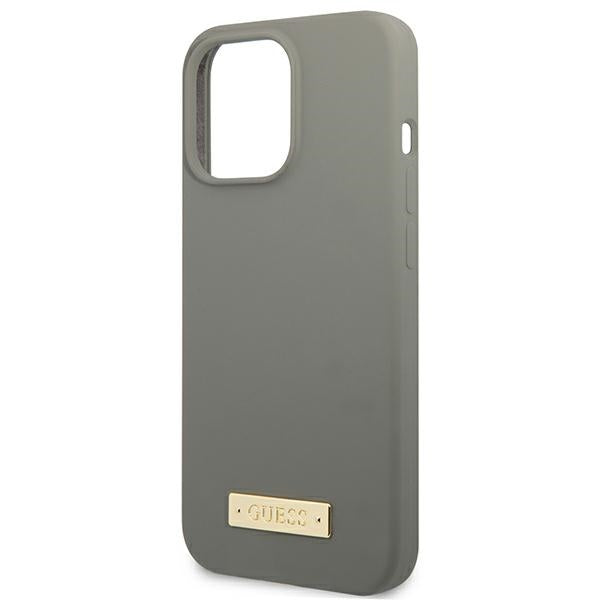 Guess MagSafe silikoninis dėklas iPhone 13/13 Pro – pilkas